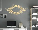 Beautiful Floral Garland Vinyl Decals Modern Wall Art